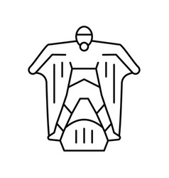 Wingsuit Sportsman Line Icon