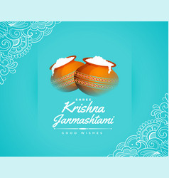 Stylish Krishna Janmashtami Festival Blue Card