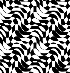 Black and white alternating waves with diagonal Vector Image