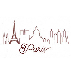 Cityscape Paris Skyline Scene Icon