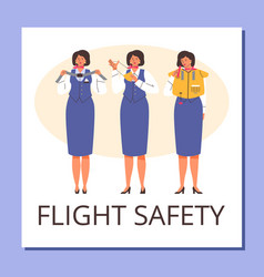 Stewardesses Demonstrate Flight Rules Flat Style