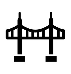 Vincent Thomas Bridge Glyph Icon For Personal