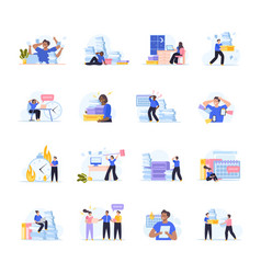 Business Stress Icon Set