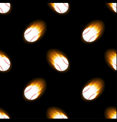 A Flaming Baseball Ball Pattern Stock