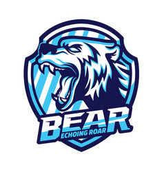 Bear Roar Logo Mascot Design Angry