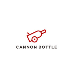 Cannon Wine Logo Design Concept Symbol