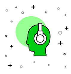 Filled Outline Man With A Headset Icon Isolated