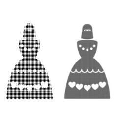 Pixel Halftone Muslim Bride Icon