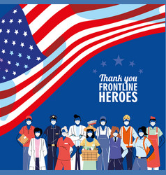 Thanks To Front Line Workers Diverse People