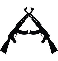 Two Crossed Ak47 Machine Gun Rifle File