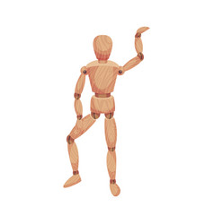 Wooden Man Standing With His Leg Up