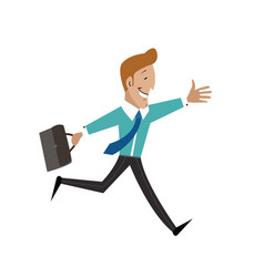 A Man With Briefcase Is Running Businessman