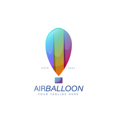 Air Balloon Gradient Logo Design Icon