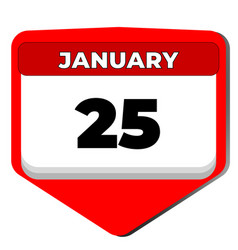 25 January Icon Calendar Day 25 Date Of