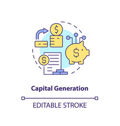 Capital Generation Concept Icon