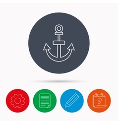 Anchor Icon Nautical Drogue Sign Sea Symbol