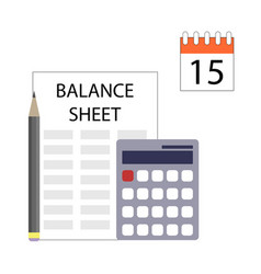 Balance Sheet Concept Calculation Budget