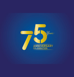 75 Years Anniversary Celebration Logotype Gold