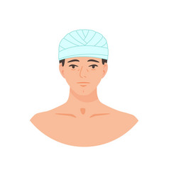 Man With Bandaged Head Cartoon