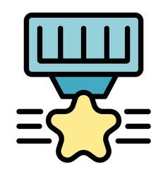 Star Medal Icon Flat