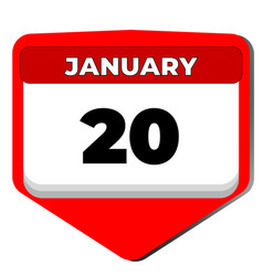 20 January Icon Calendar Day 20 Date Of