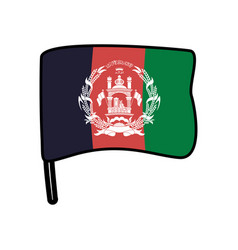 Afganistan Flag Country Isolated Icon