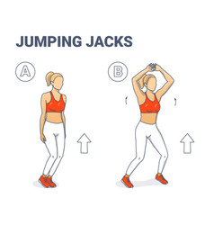 Jumping Jacks Exercise Girl Workout Silhouettes