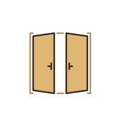 Open Doors Concept Colored Icon Or Sign