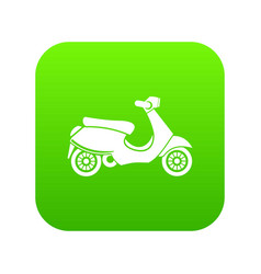 Vespa Scooter Icon Digital Green