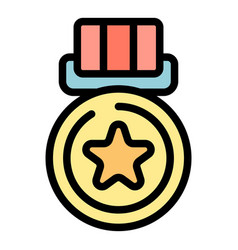 Win Medal Icon Flat