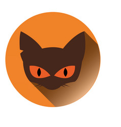 Cat Face Round Icon