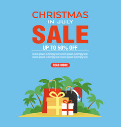 Christmas In July Sale 50 Off Flat Design Banner