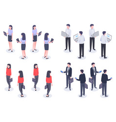 Business People Isometric Set Man And Woman