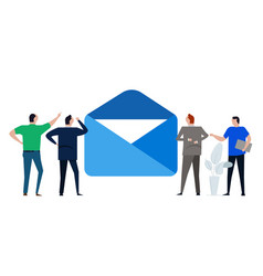 Contact Us Large Envelope Team Looking At Email