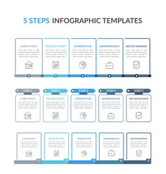 Infographic Templates With Five Steps