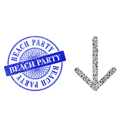 Scratched Beach Party Stamp Seal And Triangle