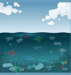 Urban water pollution background Royalty Free Vector Image