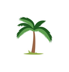 Palm Tree In Flat Design Style