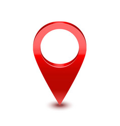 Realistic detailed 3d red map pointer pin Vector Image