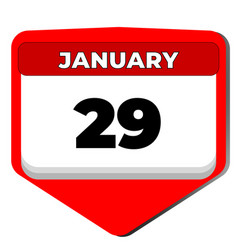 29 January Icon Calendar Day 29 Date Of