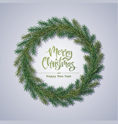 Christmas Wreath Of Fir Branches New Year