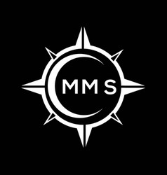 Mms Abstract Monogram Shield Logo Design On Black