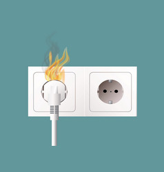 Short Circuit Electric Outlet Fire