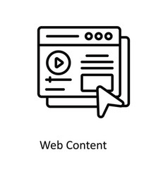 Web Content Outline Icon Design