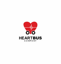 Heart Love Bus Car Medical Health Logo Design