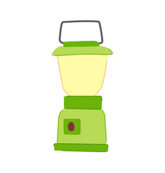 Old Camping Lamp Cartoon