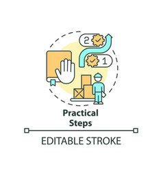 Practical Steps Concept Icon