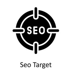 Seo Target Solid Icon Design