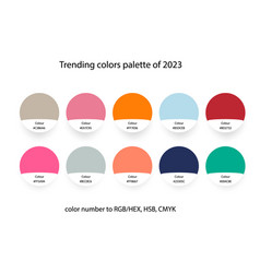 Trending Colors Palette Of 2023 In Rgb Trend