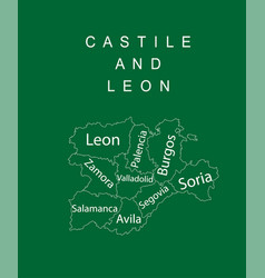 Autonomous Community Castile And Leon Map Line